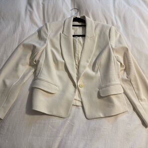 Express Cream/slightly Off White Women's Suit Jacket